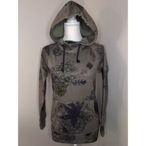 Burton Floral Succulent Print Hoodie - Green
